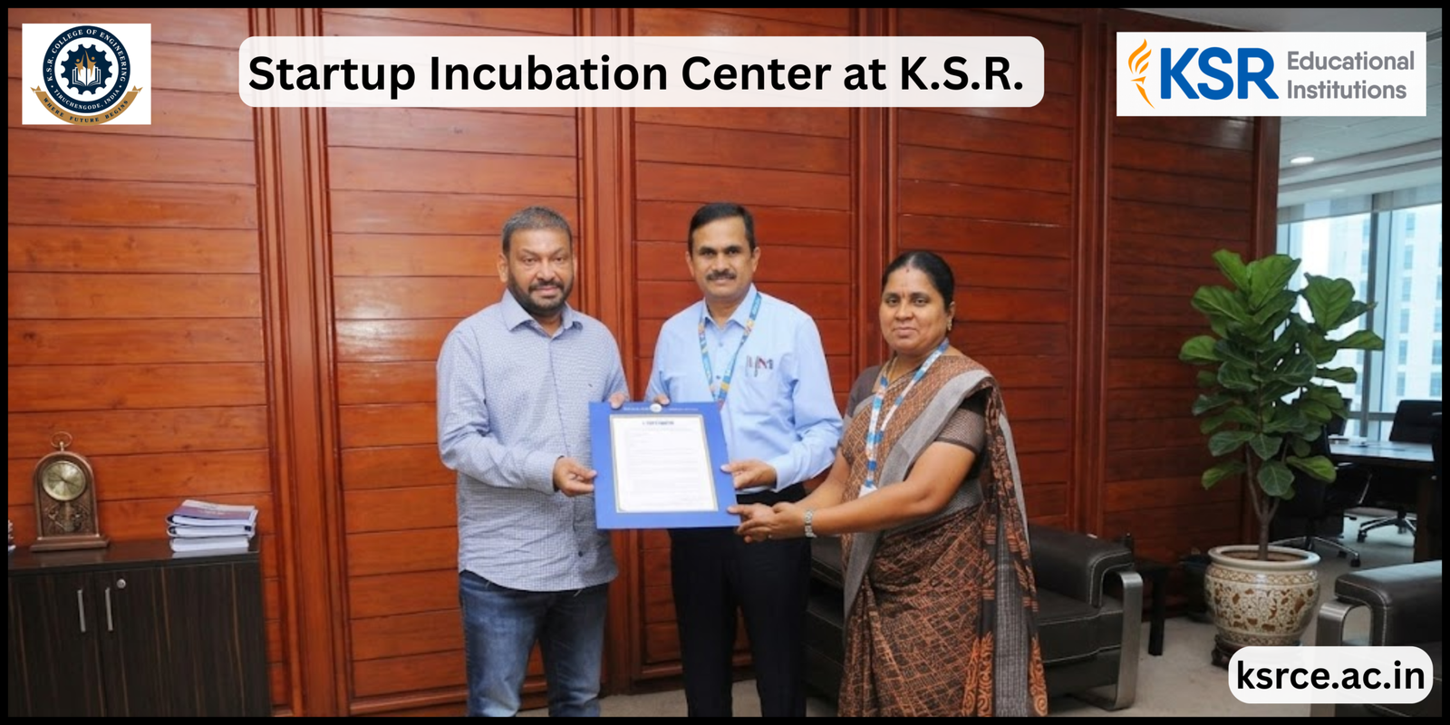 startup incubation center at K.S.R. College of Engineering