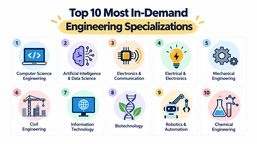 Top 10 Most In-Demand Engineering Specializations